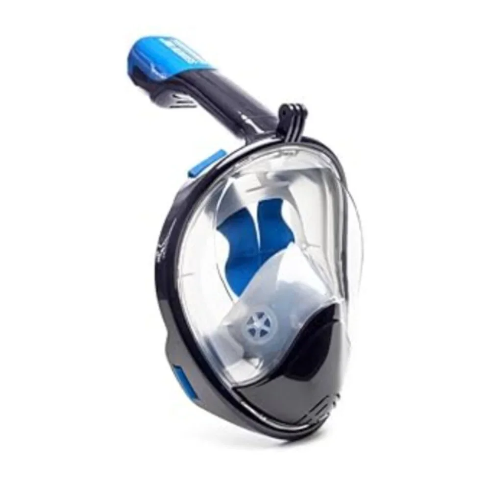 SEAVIEW 180 Degree Panoramic Snorkel Mask- Full Face Design, Blue - S/M